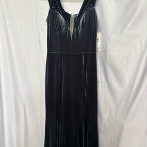 Eliza J Blue Velvet Maxi Dress